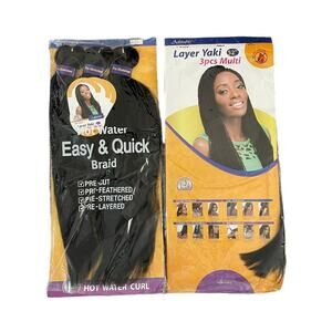 Adorable Pre-Stretched Layer Yaki 52” 3pcs Multi-Pack Hair Braiding Color #2